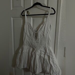 Fashion Nova White Corset Dress